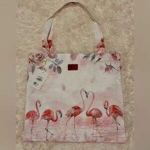 Flamingo Print Tote Bag